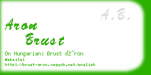 aron brust business card